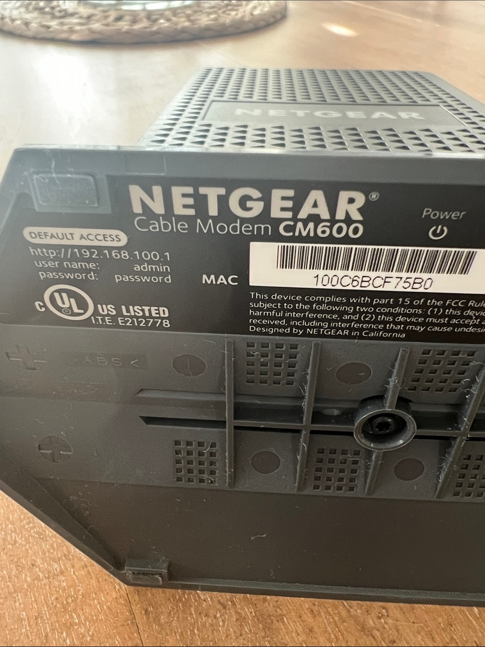 Netgear Cable Modem DOCSIS 3.0 - Picture 5 of 6
